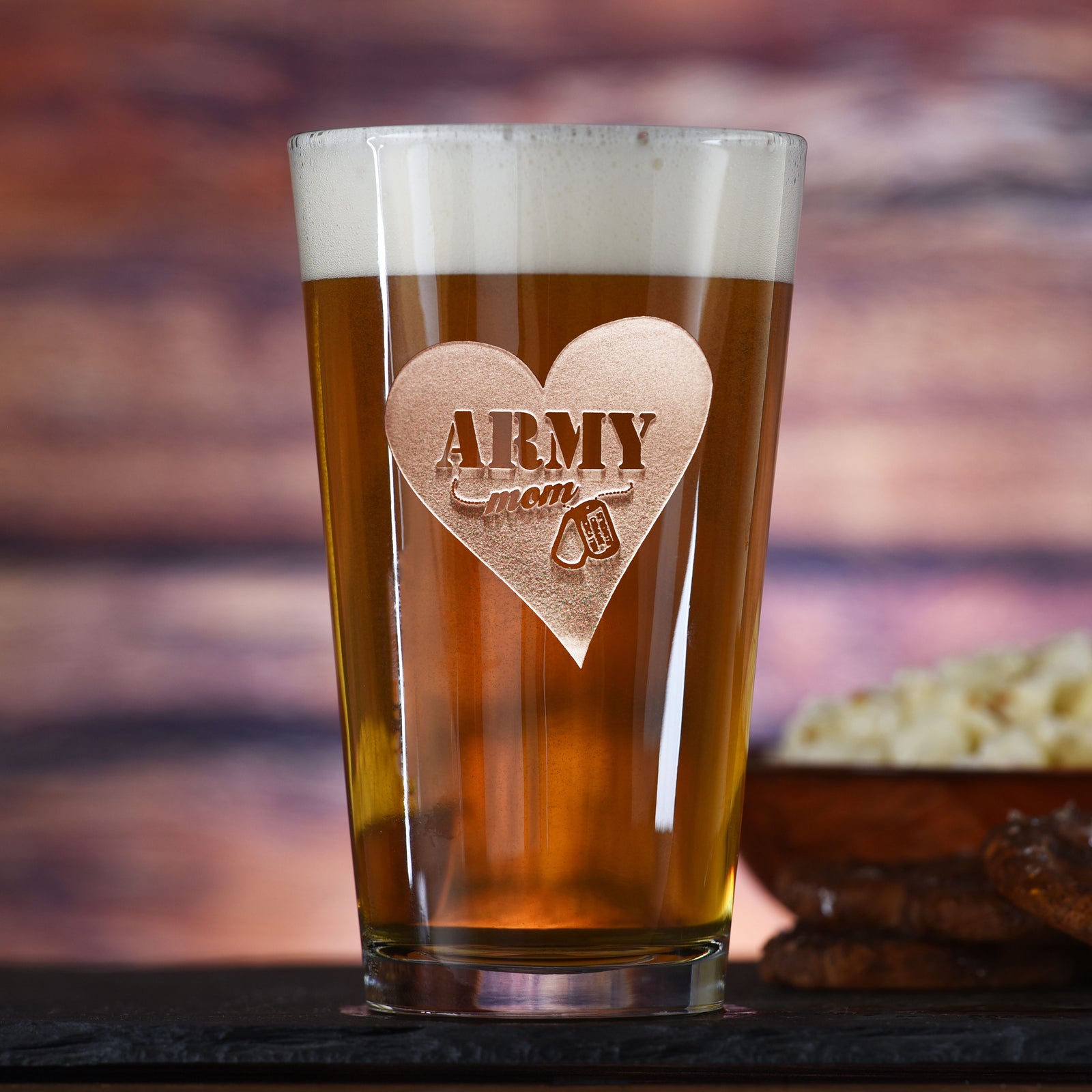 Army Mom Pint Pub Beer Glass