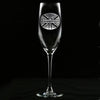 British Flag Engraved Personalized Champagne Flute