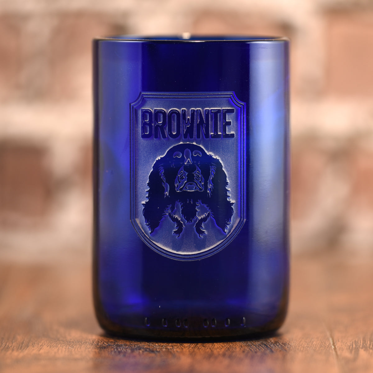 Pet Lover Gift, Personalized Dog Breed, Blue Cocktail Glass