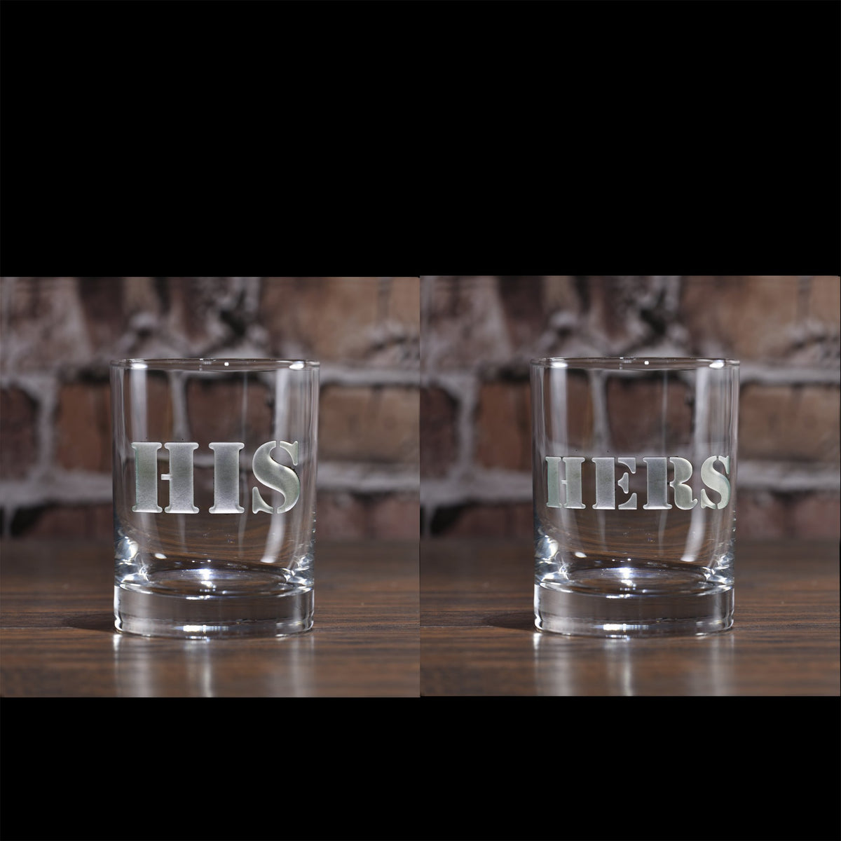 His and Hers Whiskey Scotch Glasses. Engraved