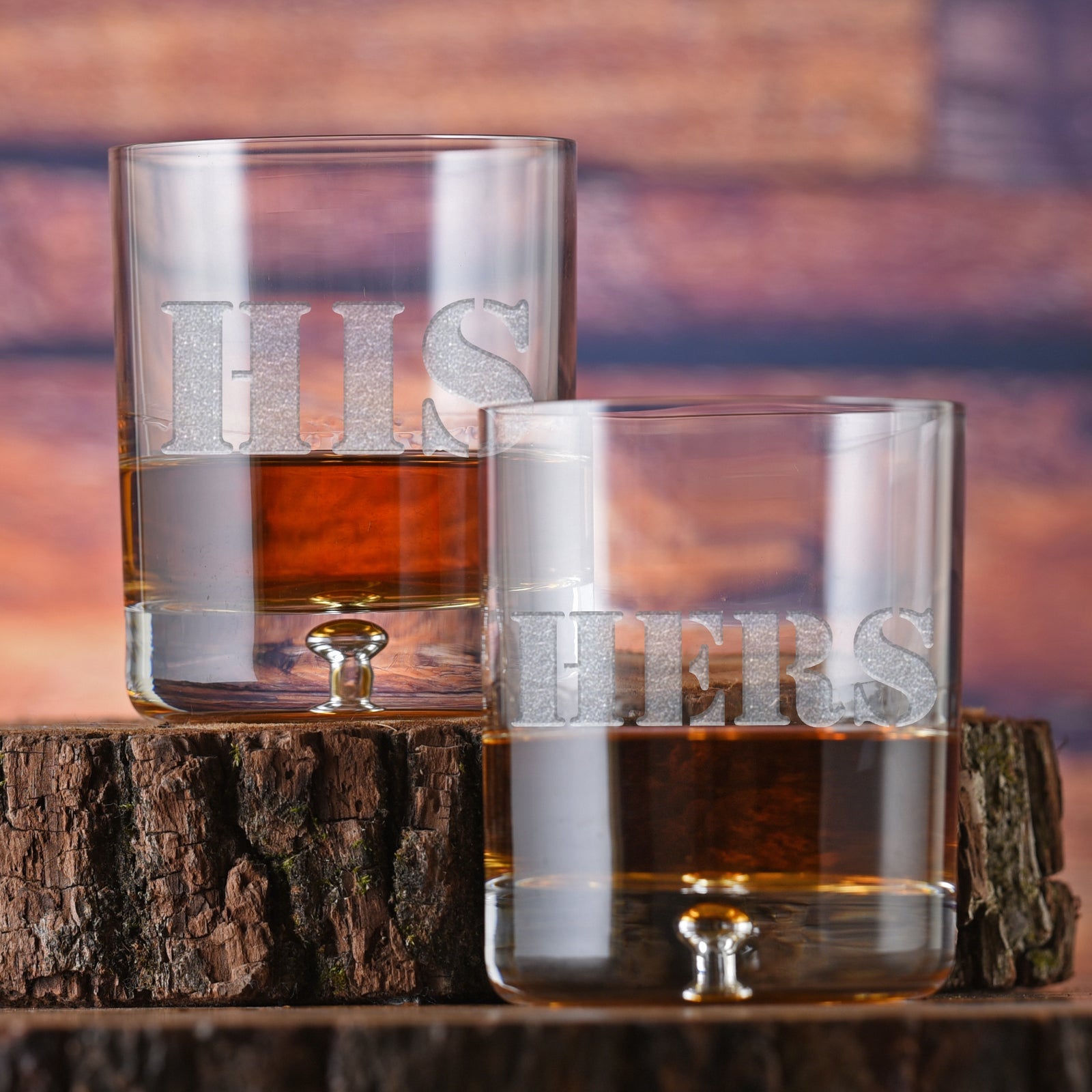 His & Hers Whiskey Glasses Crystal