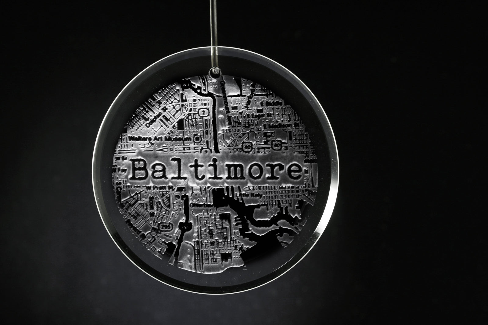 Hometown City Street Map Ornament *NOTE: ONE CITY PER ORDER