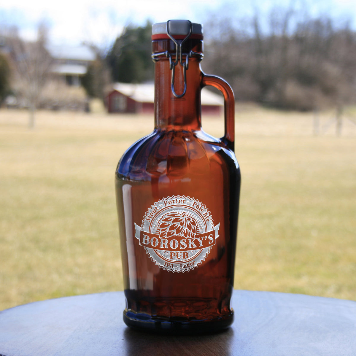 Engraved Flip Swing Top Growler
