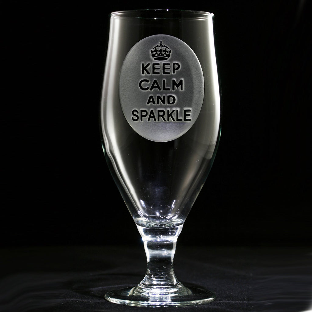 Keep Calm and Sparkle Goblet