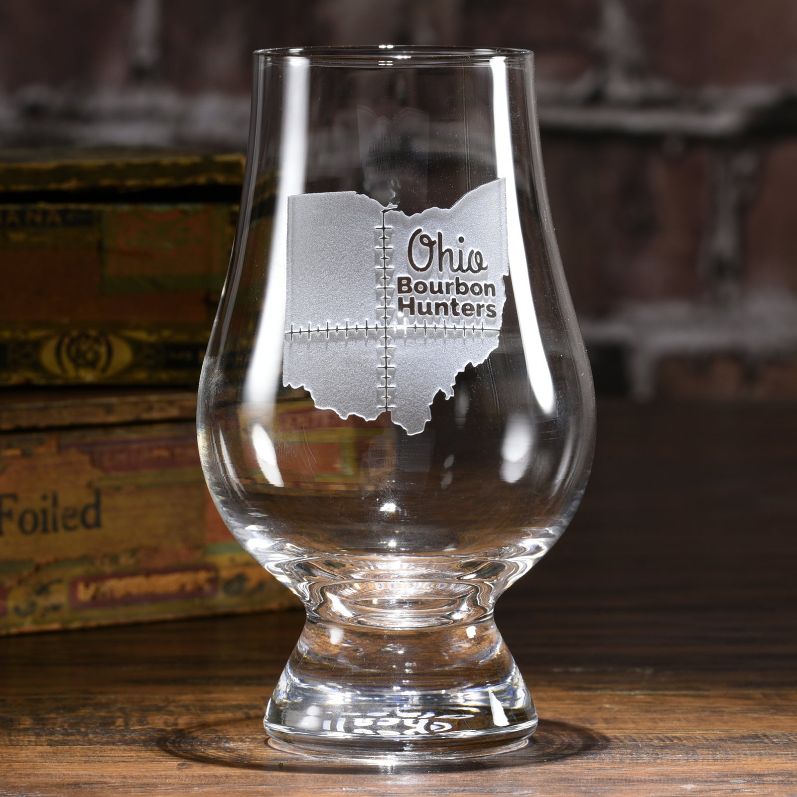 Custom Logo, Engraved Glencairn Glass