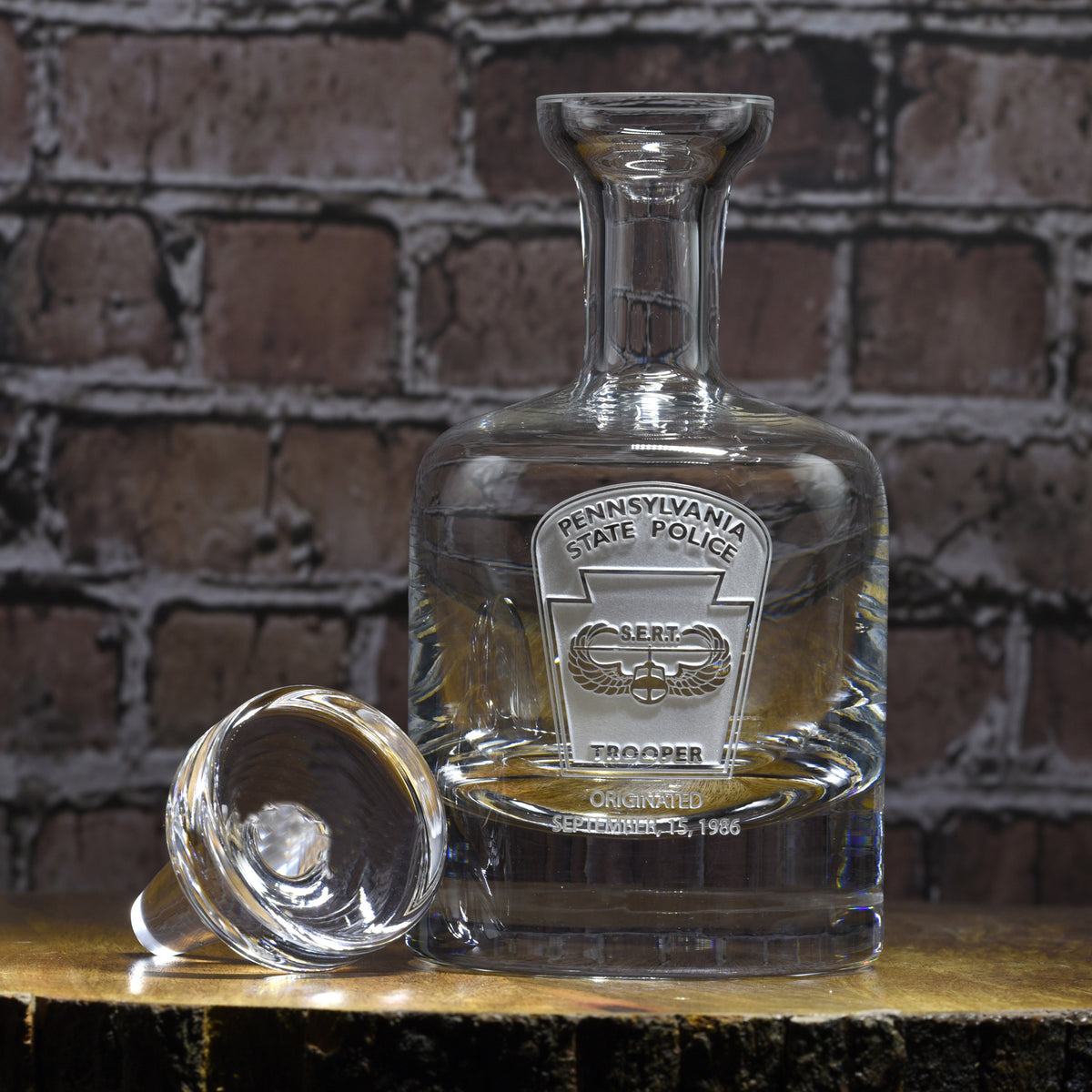 Corporate Logo, Scotch Decanter, Engraved