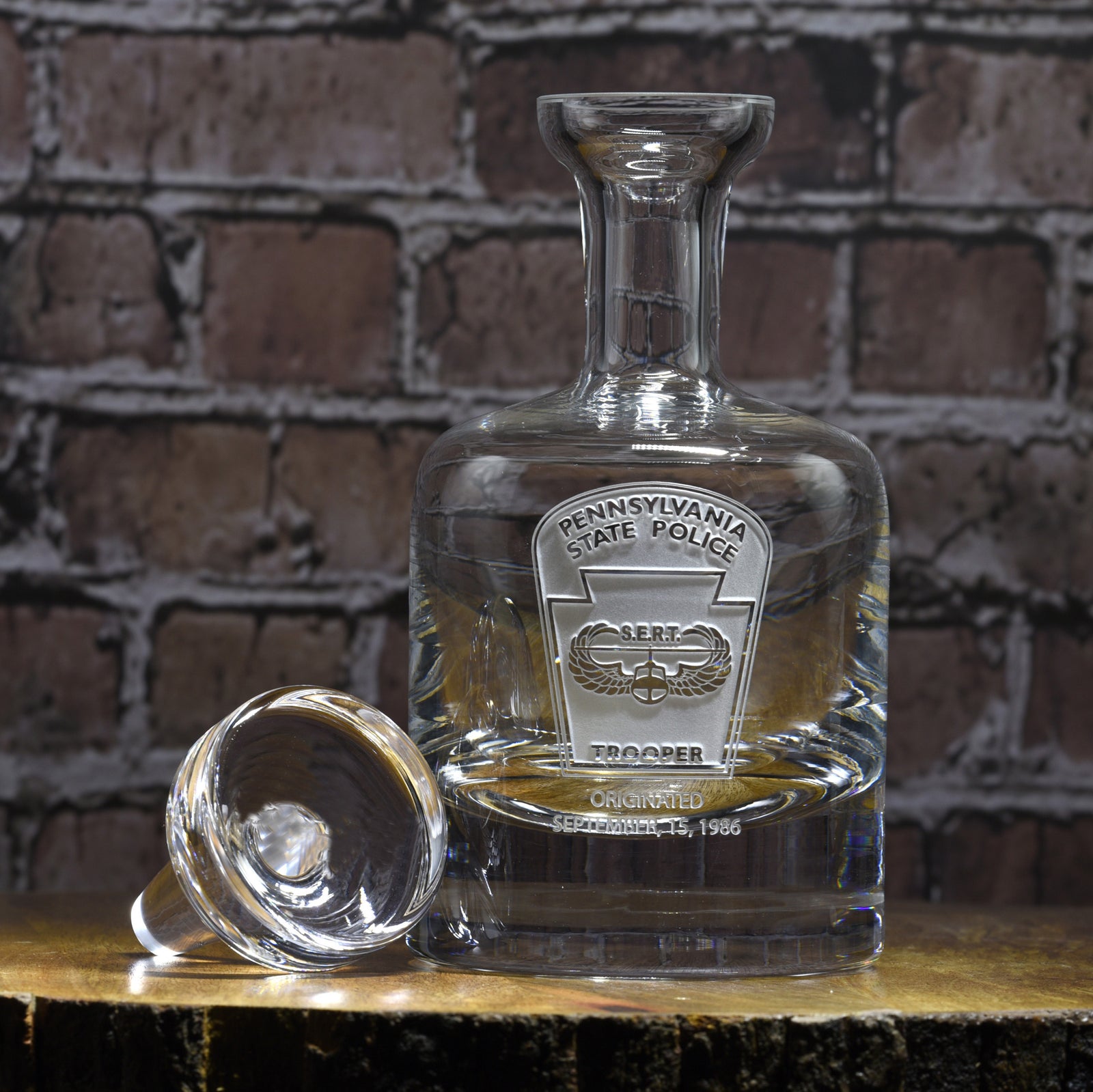 Corporate Logo, Scotch Decanter, Engraved