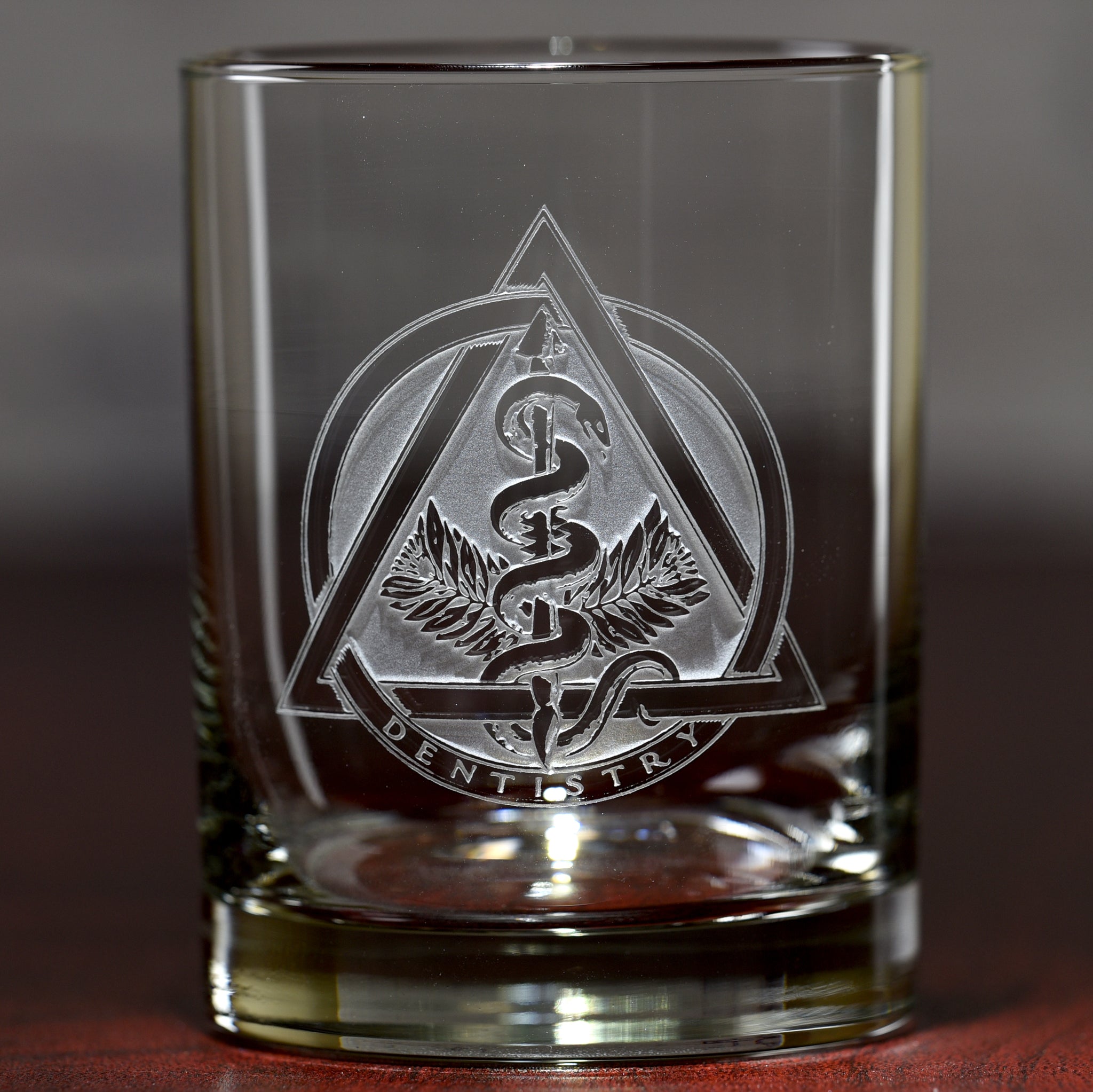 Custom Logo Etched and Engraved Whiskey Glasses Crystal Imagery