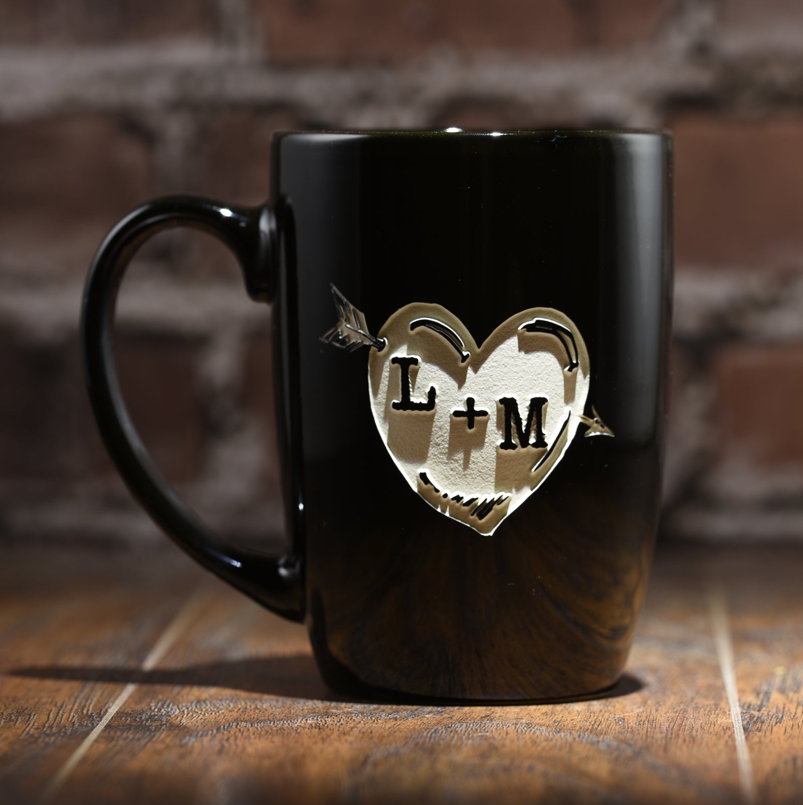 Initials in Heart, Valentine's Coffee Mug