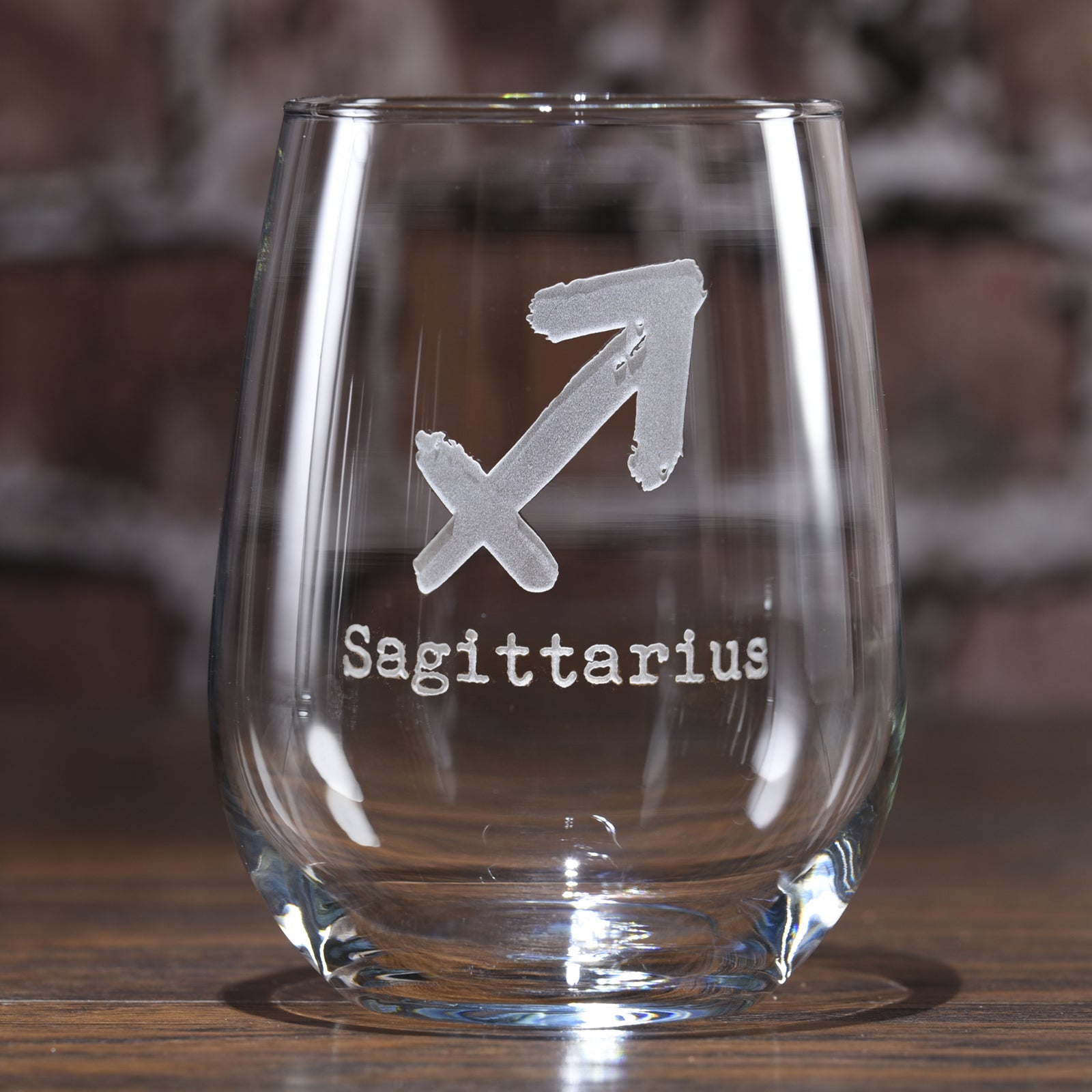 Zodiac Sign, Stemless Wine Glass, Birthday Symbol Gifts