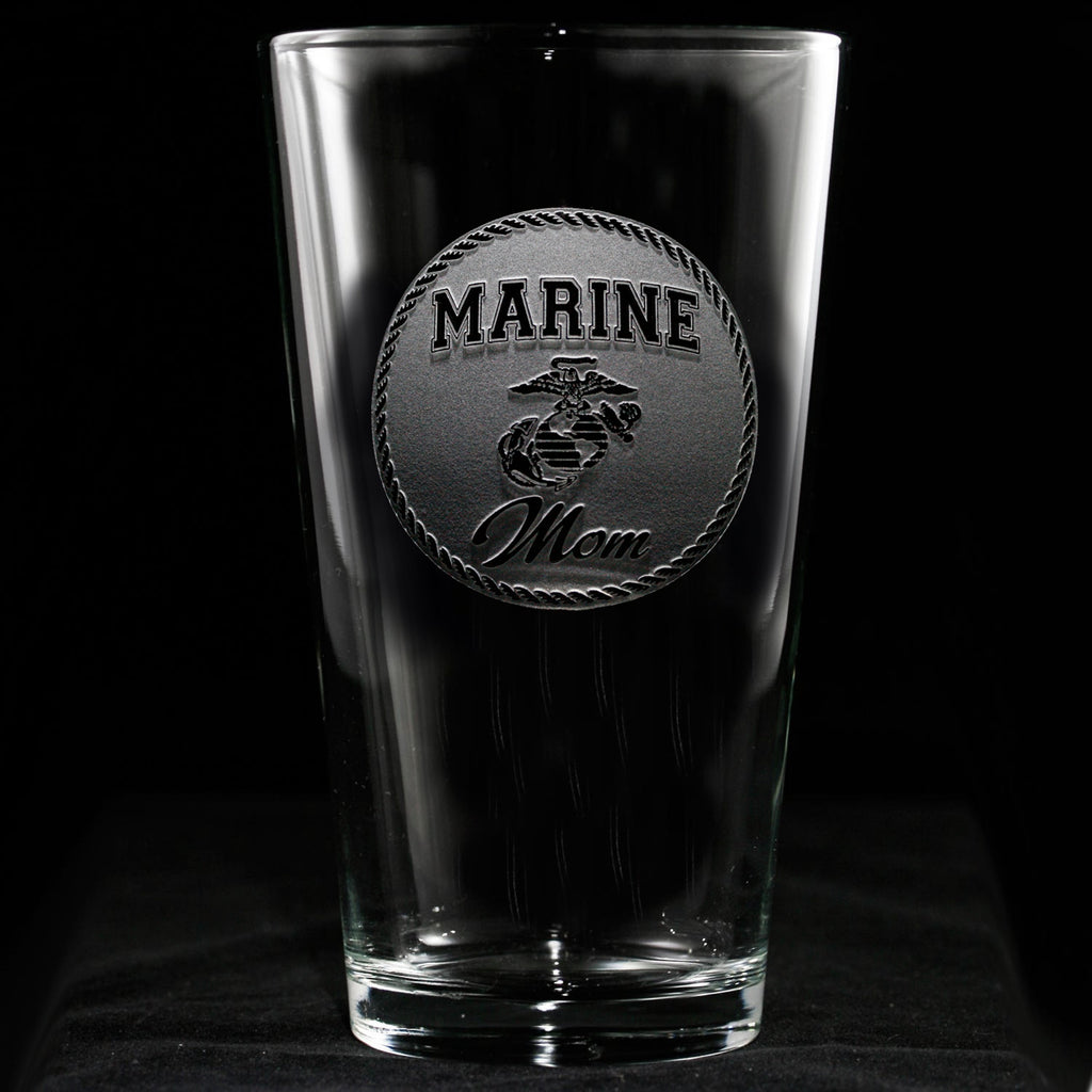 Marine Mom Pint Pub Glass