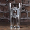 Monogrammed with Letter Engraved Pub Pilsner Glass