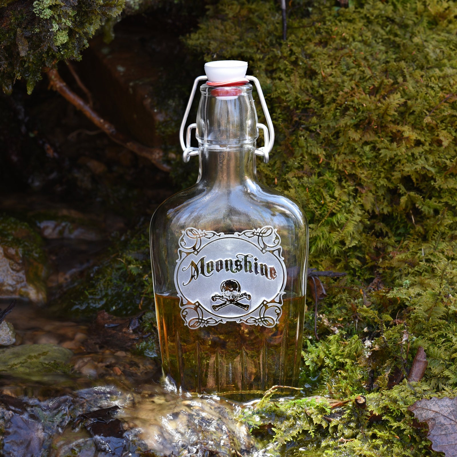 Skull and Bones Moonshine Flask