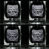 Engraved Name Your Poison Whiskey Scotch Glass Set. Arsenic. Cyanide