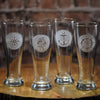 Nautical Pilsner Beer Glasses