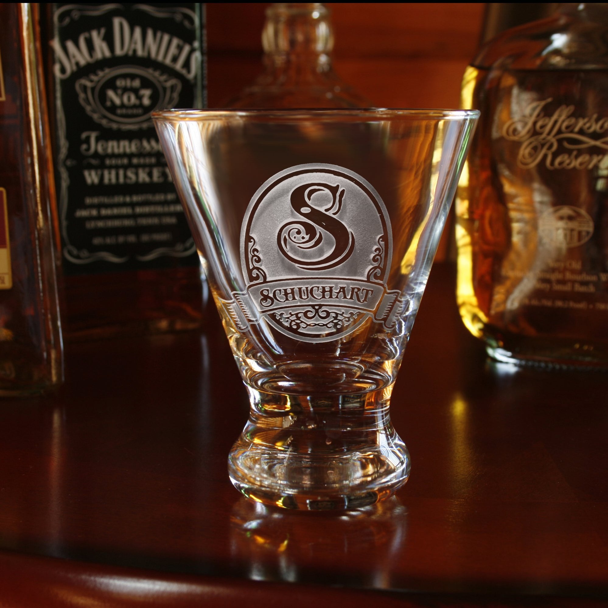 Initial Glass Custom/Personalized Engraved and Etched Cocktail Glasses– Crystal Imagery