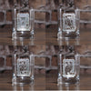 Engraved Poker Playing Cards Whiskey Scotch Glass Set