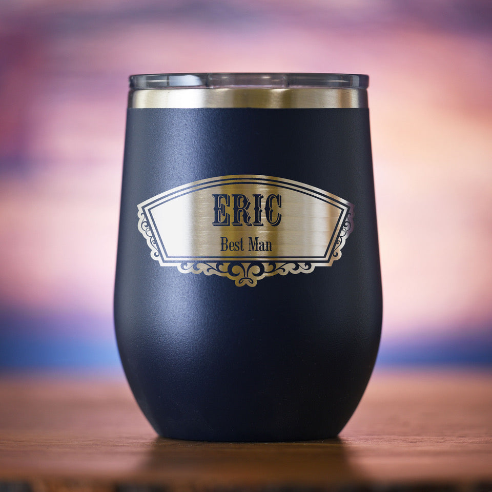 Bridal Party, Wedding Favor, Stemless Wine Travel Tumbler Gift