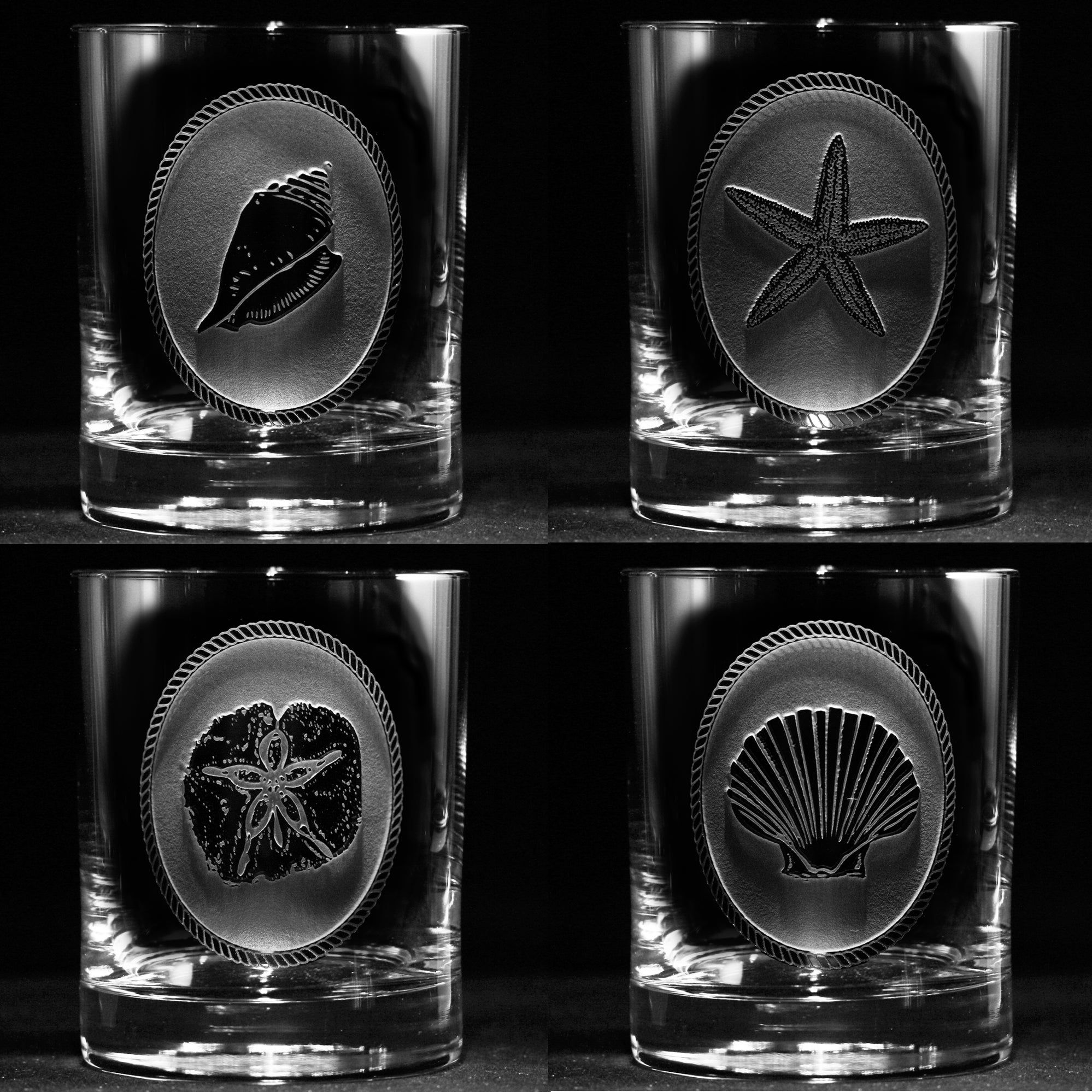 Seashell Glassware Nautical and Beach-Themed Barware Gifts