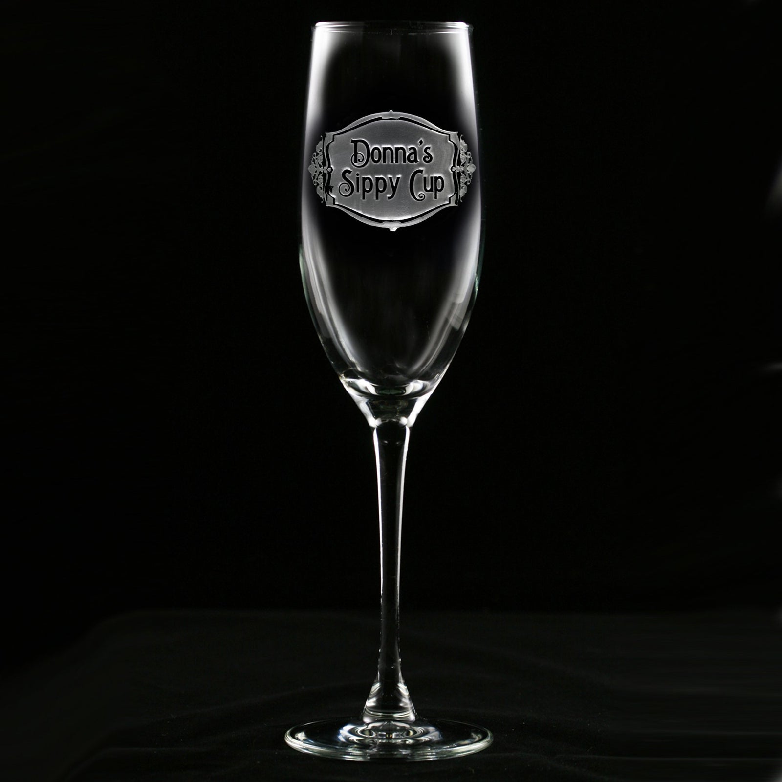 Personalized Sippy Cup Champagne Flute