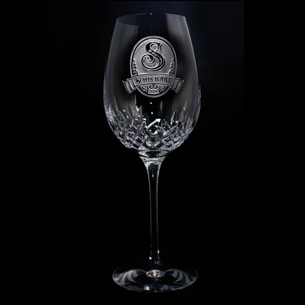 Engraved Waterford Crystal Wine Glass