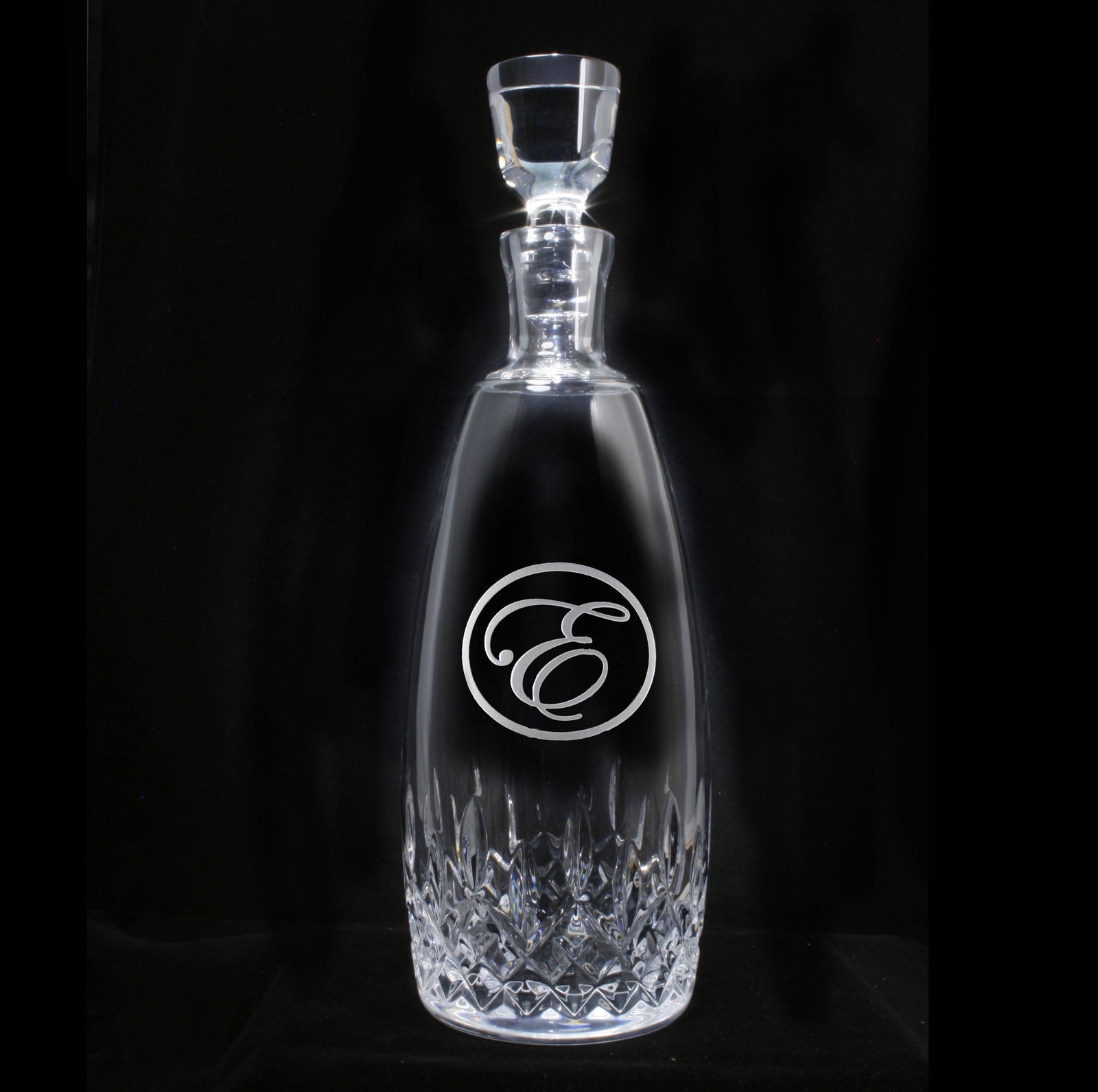 Engraved Crystal Bourbon Decanter
