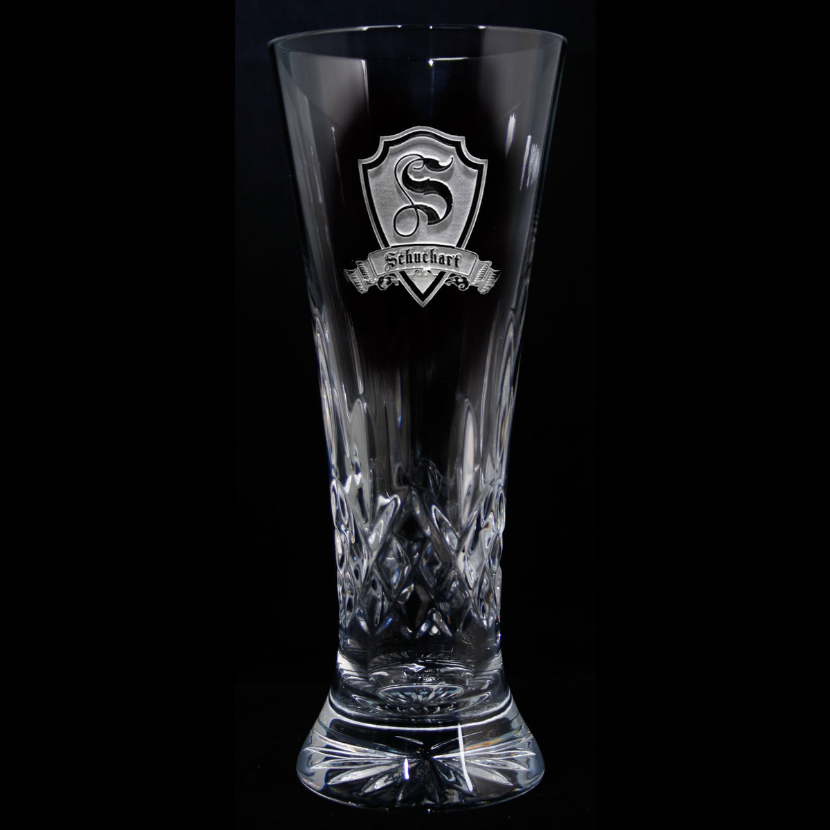 Waterford Crystal Pilsner Engraved Glasses. PAIR