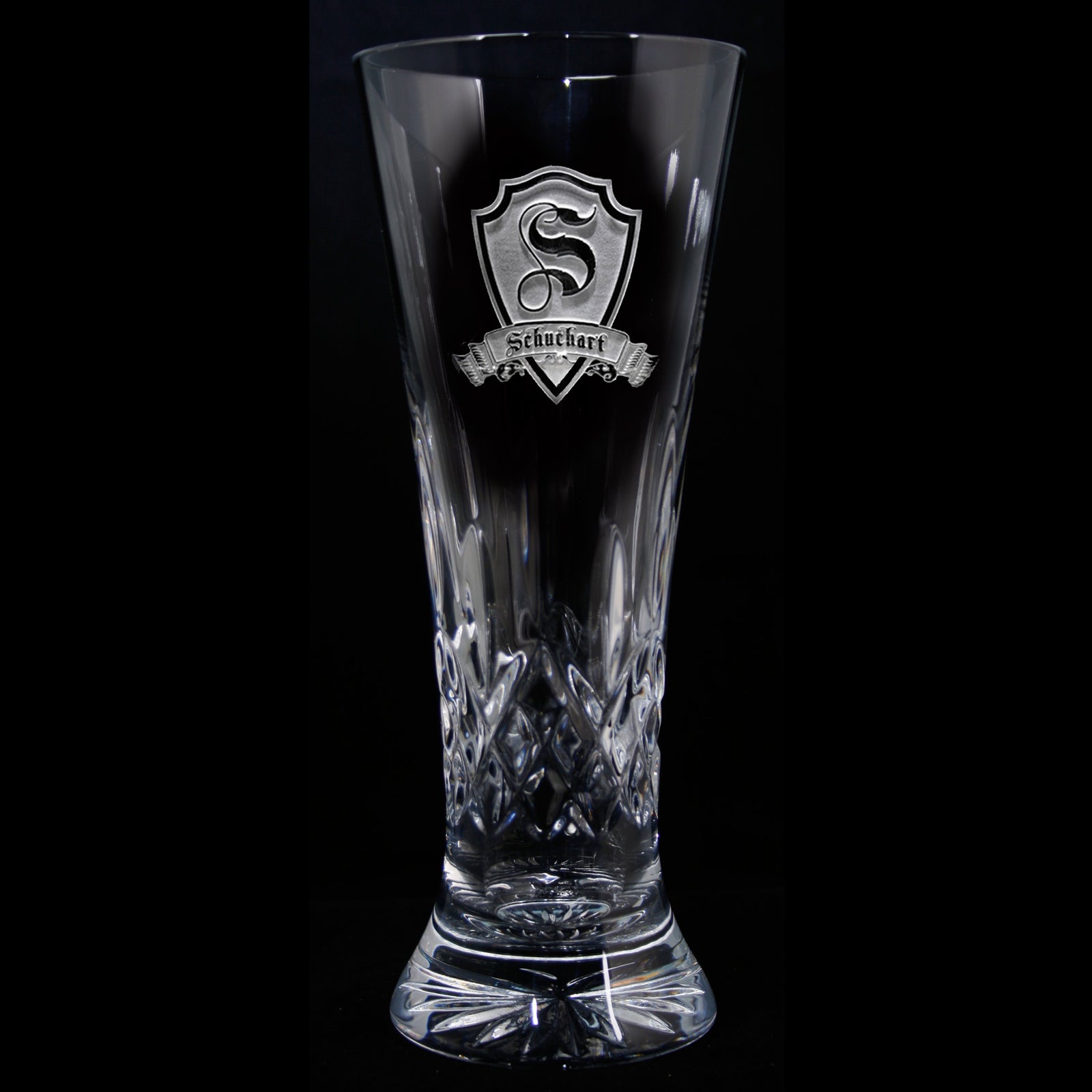 Waterford Crystal Pilsner Engraved Glasses. PAIR