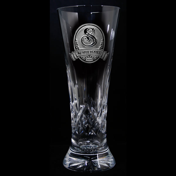 ENGRAVINGSCAPE Personalized Pilsner Glass - Fancy Letter Design - Beer Glass, Groomsman Gift, Birthday Gift, Perfect for Any Occasion