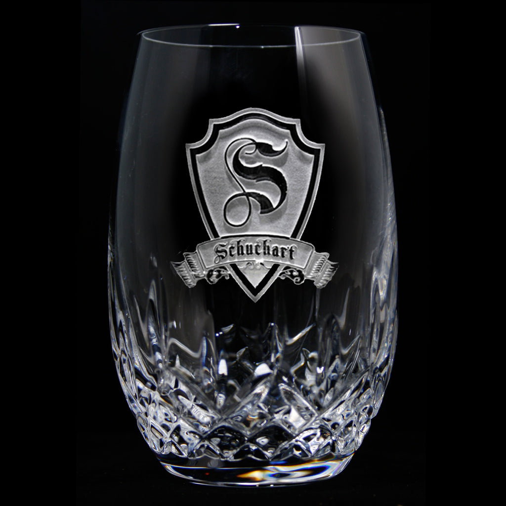 Waterford Crystal Stemless Wine Glasses. PAIR