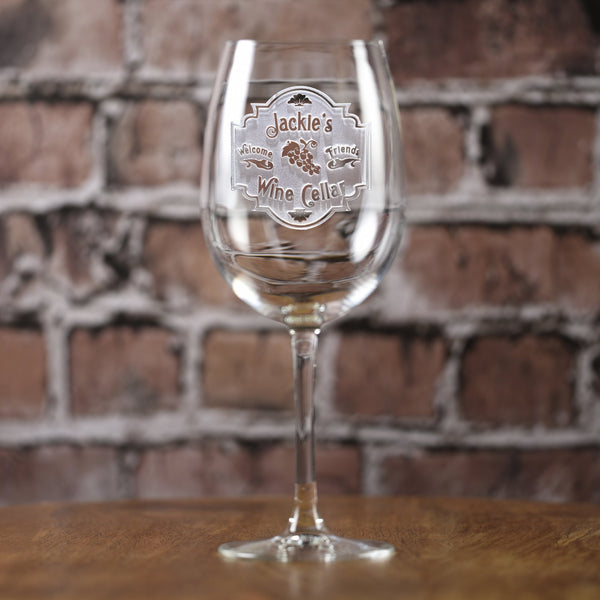 Personalized Wine Cellar Wine Glasses